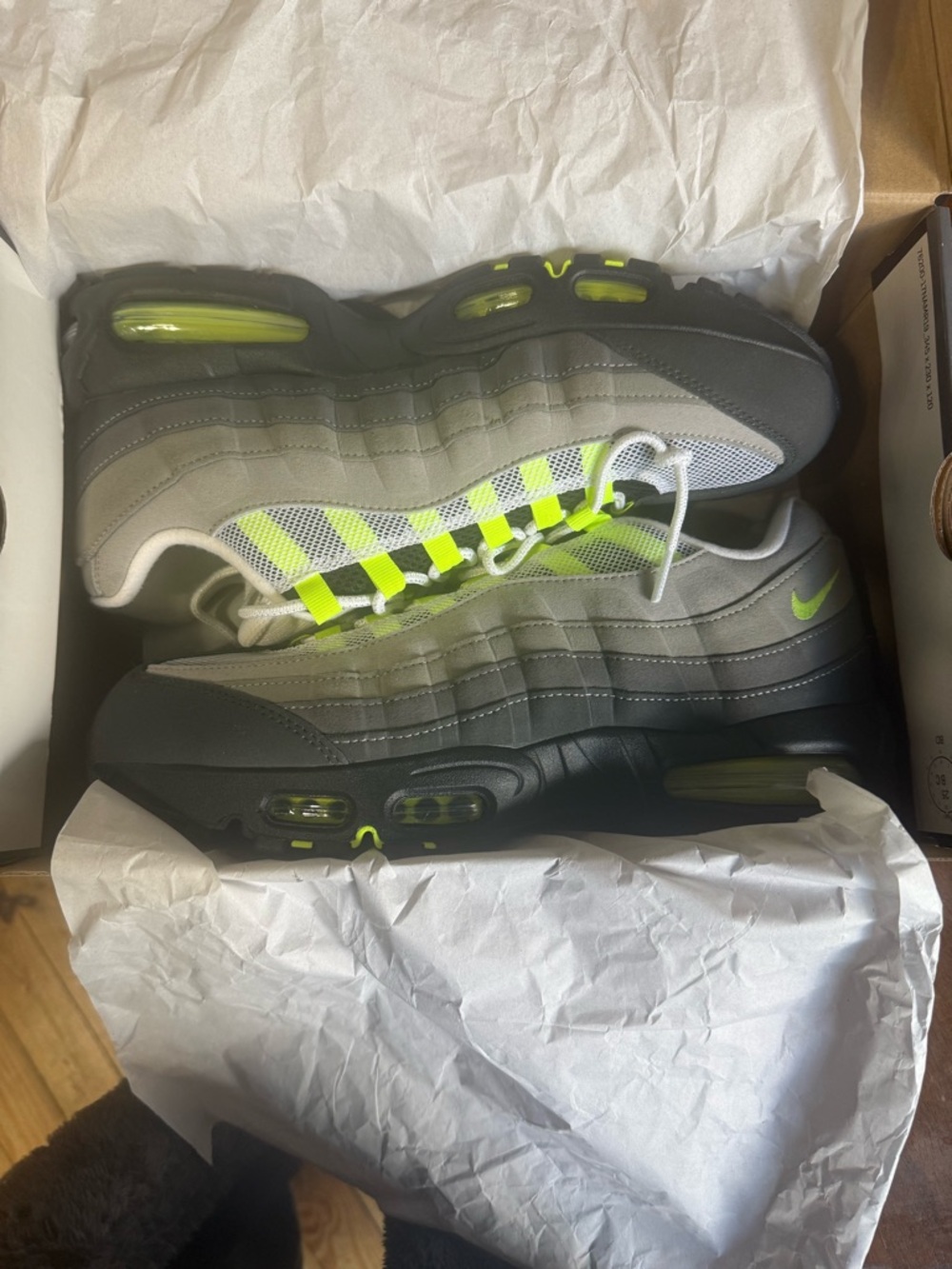 Nike Black & Cool Grey Air Max 95 Big Bubble Box Label